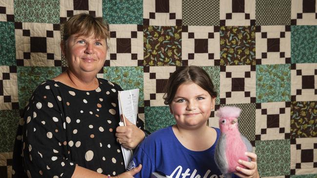 Abby Lowe and mum Ange Bonsey had a great time learning new crafts including needle felting at Craft Alive at The Goods Shed, Saturday, August 24, 2024. Picture: Kevin Farmer