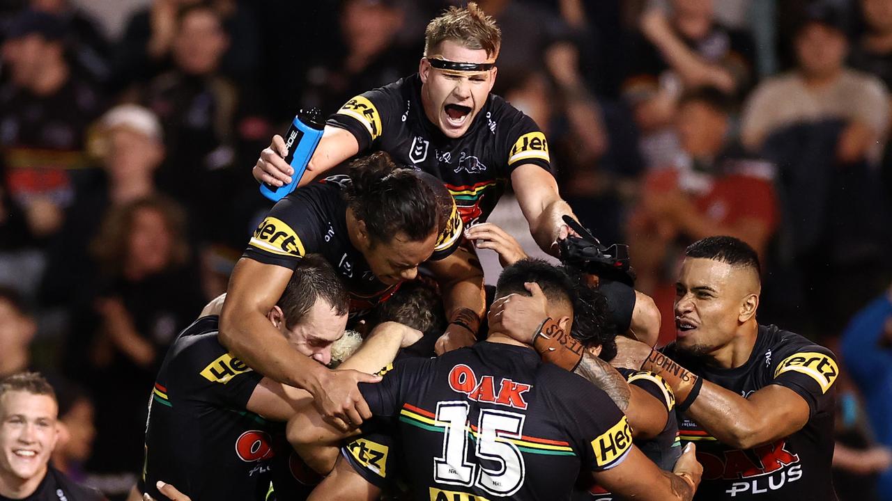 The Penrith Panthers’ points differential after 10 rounds of the NRL season is the second best all-time. Picture: Cameron Spencer/Getty Images