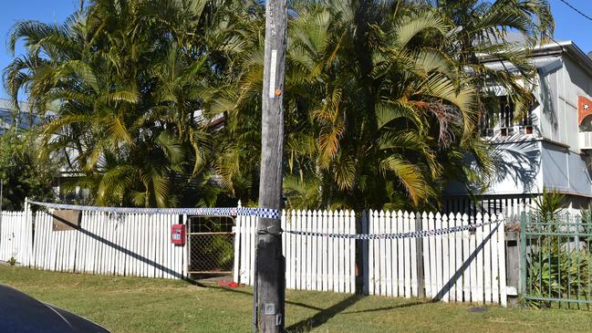 A crime scene was declared at an East St home on June 15 after an alleged stabbing in Rockhampton. Photo: Geordi Offord