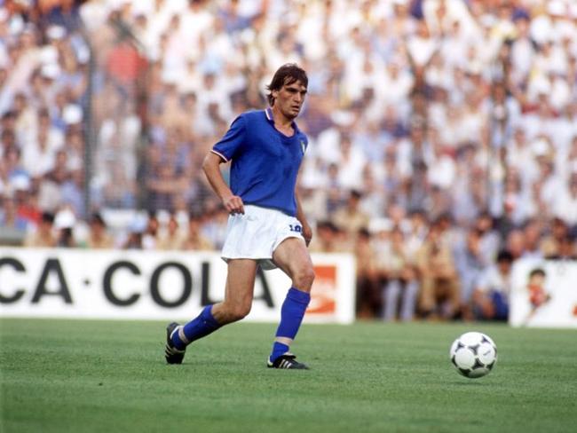 Marco Tardelli in action for Italy.