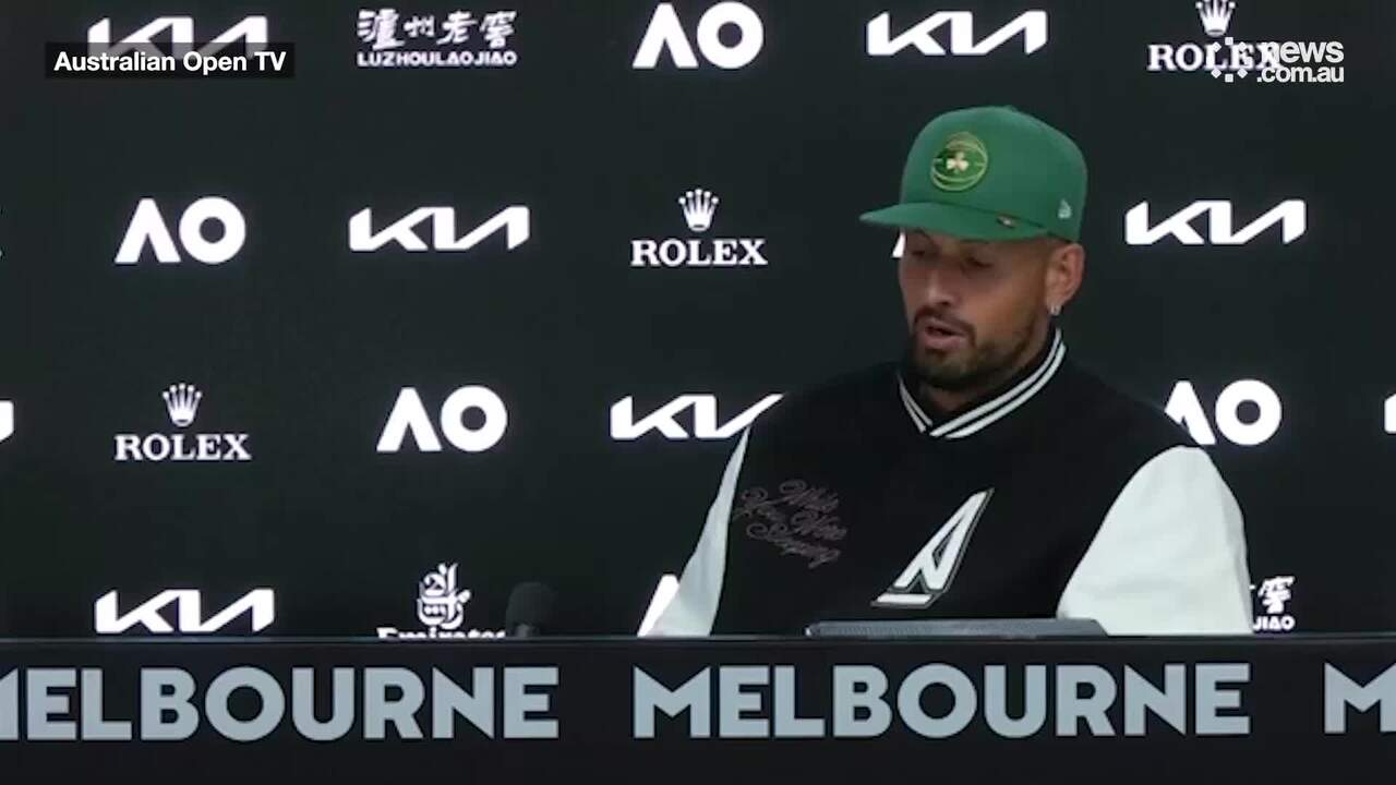 'I knew I wasn't 100%' Nick Kyrgios talks to press after loss in first round