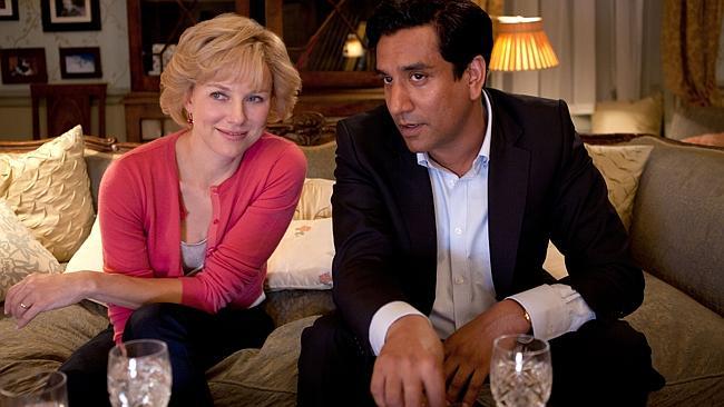 Naomi Watts in a production photo from the movie Diana pictured with Naveen Andrews. Picture: Supplied