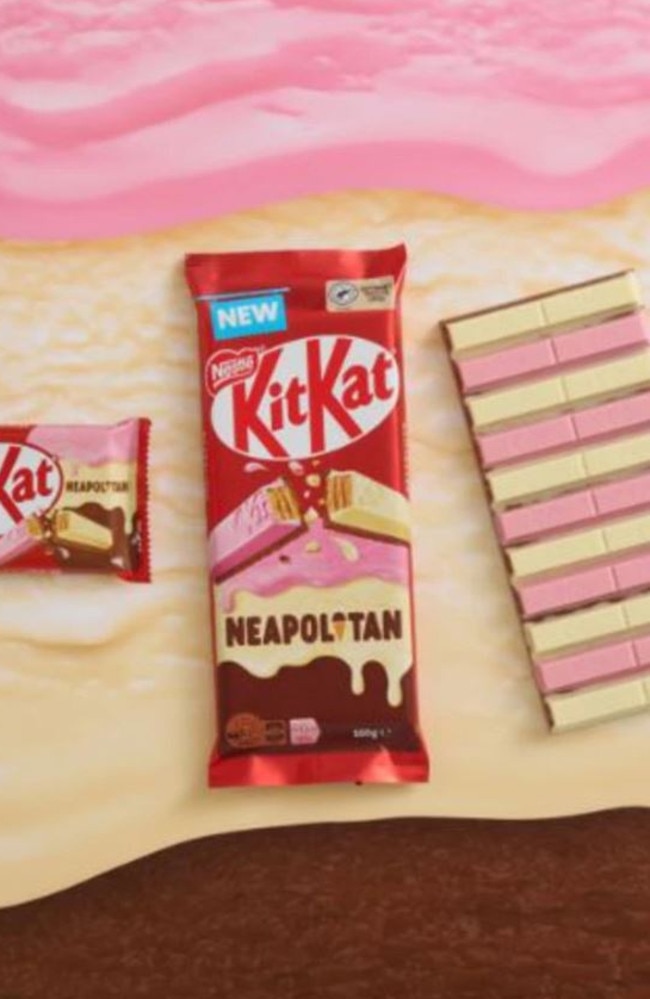 KitKat has announced a Neapolitan flavour that will be available from early January. Picture: Supplied