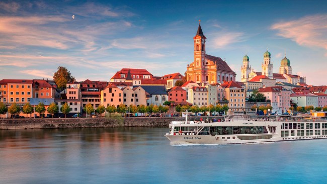 Scenic Opal cruise ship, Passau Germany