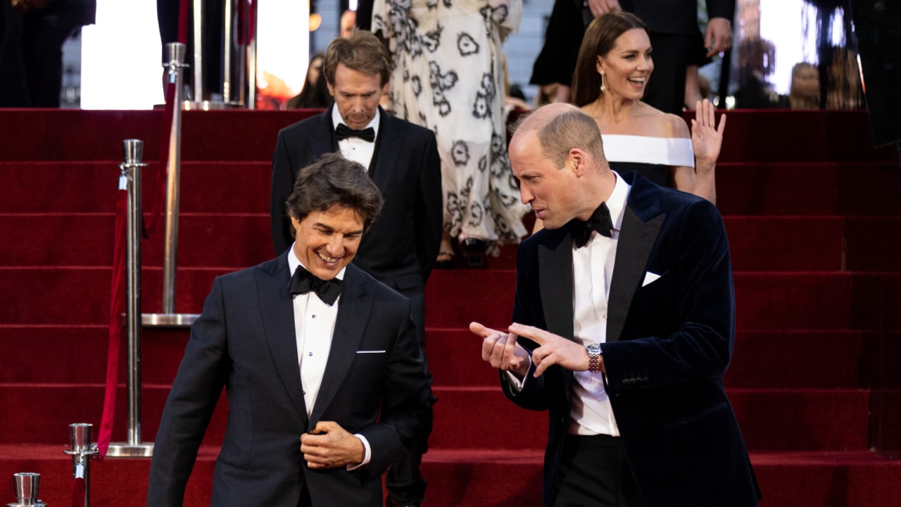 Royals join Tom Cruise on the red carpet