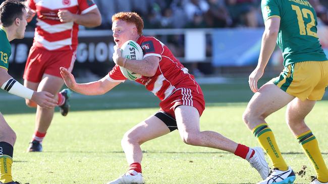 PBC 9. Oskar Byant, Queensland Schoolboy Phil Hall Cup rugby league grand final between Palm beach Currumbin SHS and St Brendan's College, Redcliffe. Picture: Liam Kidston