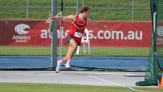 SA athlete Darcy Miller in action at the 2021 National Athletics Championships. Miller returned Picture: Supplied, David Tarbotton