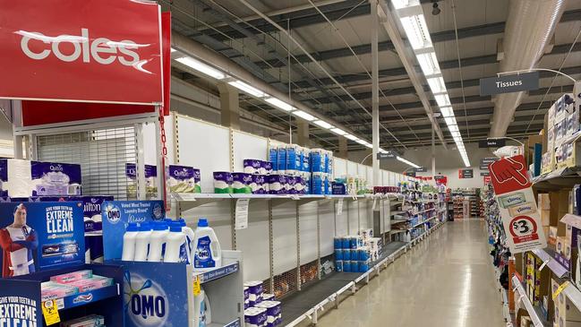 New product limits have been applied to all Coles supermarkets in Tasmania after staff at a Victorian distribution centre tested positive for coronavirus.