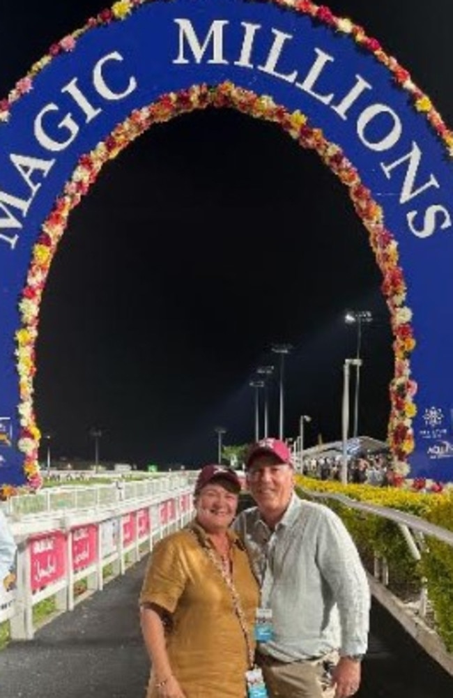 Debbie and John Jenkins were trackside to see Hidden Wealth's amazing win.