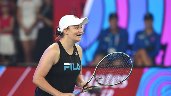 Kids Day at the Australian Open. Ash Barty at the Kids Tennis Day Arena Spectacular. Picture: Josie Hayden