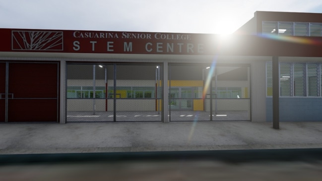 Concept art for Casuarina Senior College’s new STEM centre. Picture: SUPPLIED