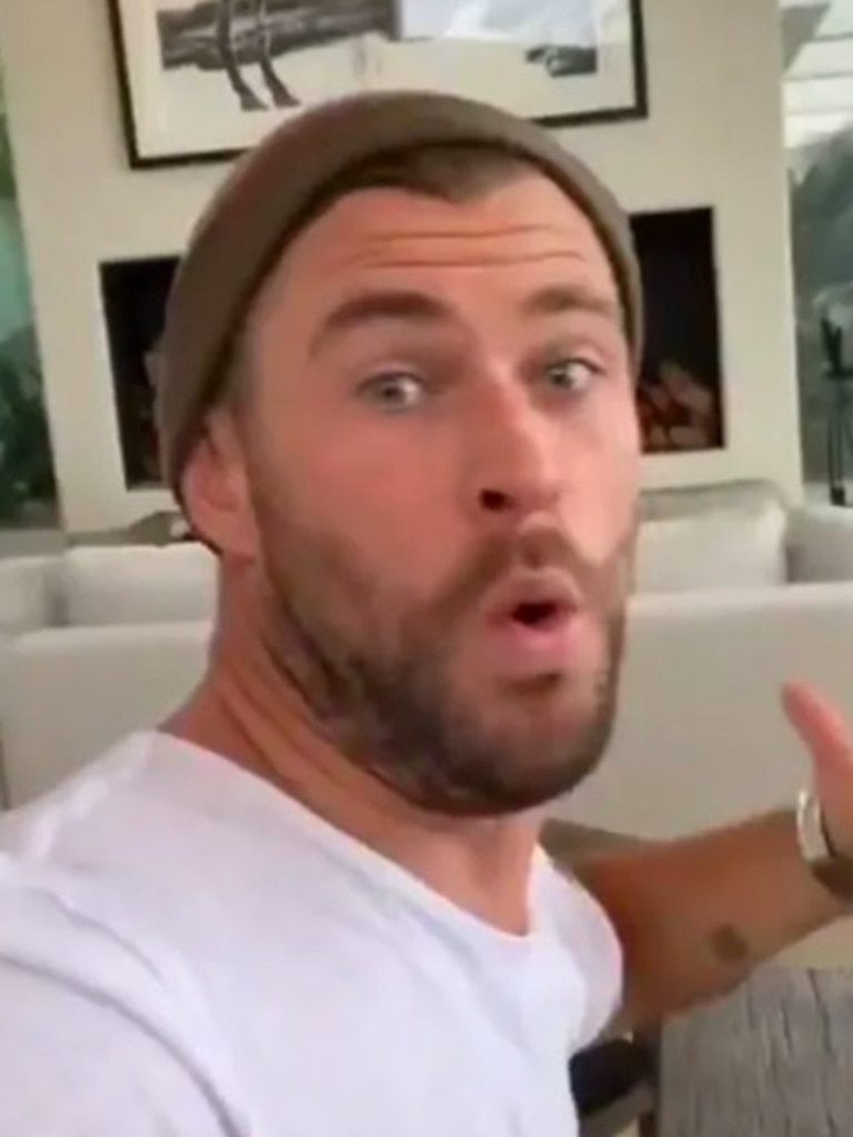 Chris Hemsworth gave a tour of his house on social media in June last year.