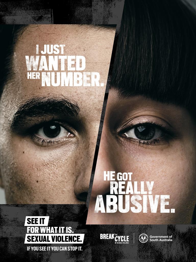 The advertising campaign about sexual violence will feature on the dating app throughout January. Picture: Supplied