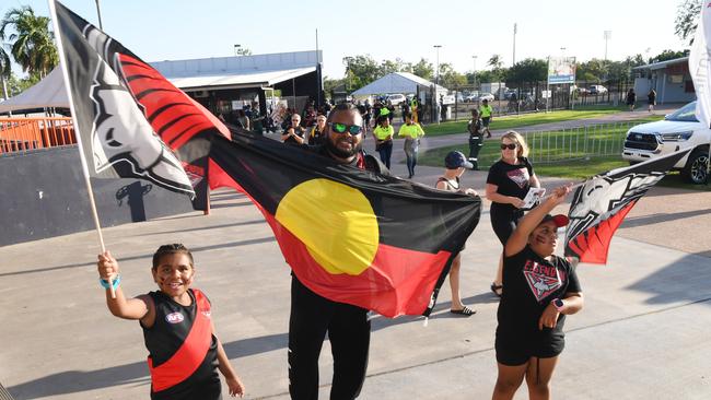 Indigenous culture and the importance of Australian football to Territorians are important tools in the Territory’s bid to get another Richmond v Essendon Dreamtime Game at Darwin’s TIO Stadium. Picture: Katrina Bridgeford.