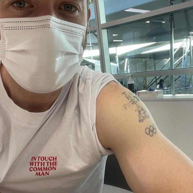 Hamish Blake got his Covid vaccine. Picture: Instagram