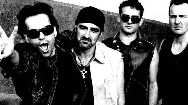 Michael Cavallaro (Bono), Peter Kalamaras (The Edge), David Attard (Adam Clayton) and Craig Jupp (Larry Mullen Jr.) Pic: Supplied