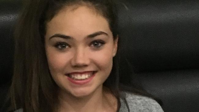 Sophia Naismith was just 15 when she died, while walking on the footpath. Her friend was seriously injured. Picture: Supplied by family