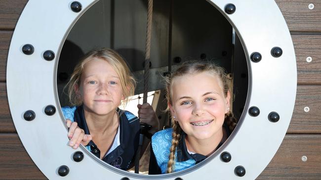 Archie Williamson 12 and his still best friend Sarah Miglioranza 12 were interviewed by the Gold Coast Bulletin on their first day of Prep in 2017 and are now weeks away from their last day of primary school at Palm Beach State school. Both are heading to PBC next year and are still best friends. Picture Glenn Hampson