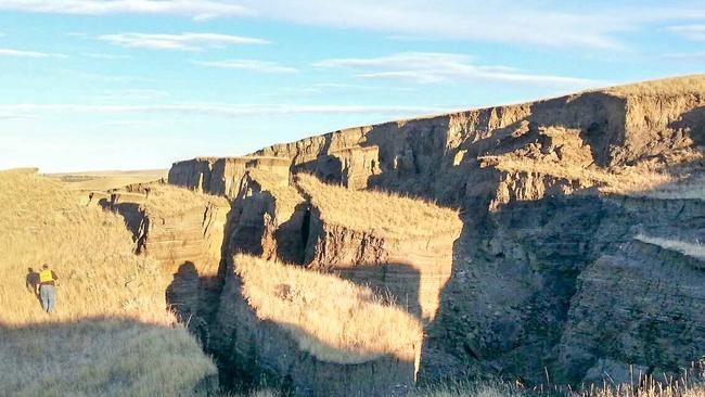 A gigantic fissure appeared without warning in the Bighorn Mountains. Picture: SNS Outfitter &amp; Guides