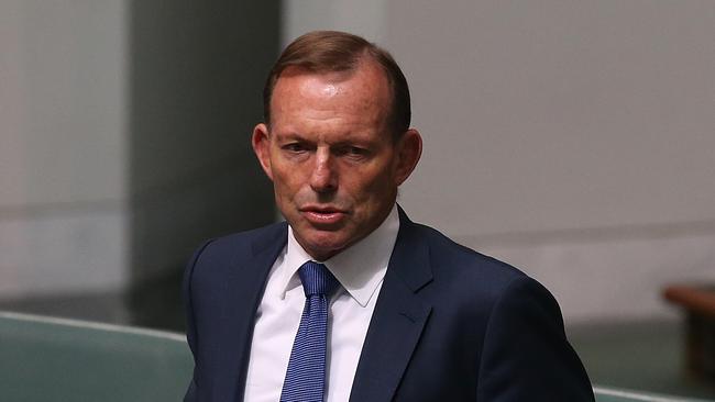 Tony Abbott in Question Time in the House of Representatives Chamber, at Parliament House in Canberra. Picture Kym Smith