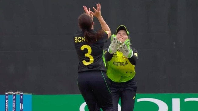 Alyssa Healy was injured in a collision with Megan Schutt.