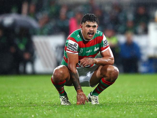 NRL 2024 RD10 St. George Illawarra Dragons v South Sydney Rabbitohs - Latrell Mitchell, Dejection. Picture: NRL Photos
