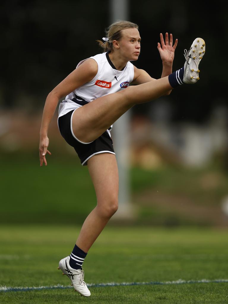 Ridewood is off to Essendon as one of two Bombers first-round picks. (Photo by Daniel Pockett/AFL Photos/via Getty Images)