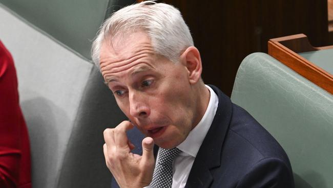 Andrew Giles, Minister for Immigration, Citizenship, Migrant Services and Multicultural Affairs during Question Time at Parliament House in Canberra. Picture: NCA NewsWire / Martin Ollman