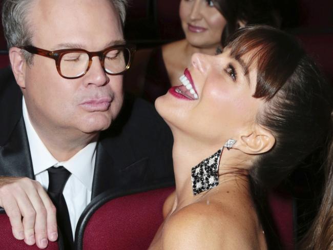 Regina King poses in the audience at the 69th Primetime Emmy Awards on Sunday, Sept. 17, 2017, at the Microsoft Theater in Los Angeles. (Photo by Alex Berliner/Invision for the Television Academy/AP Images)Pictured: Eric Stonestreet, Sofia VergaraRef: SPL1581626  170917  Picture by: Invision/SplashSplash News and PicturesLos Angeles:310-821-2666New York:212-619-2666London:870-934-2666photodesk@splashnews.com