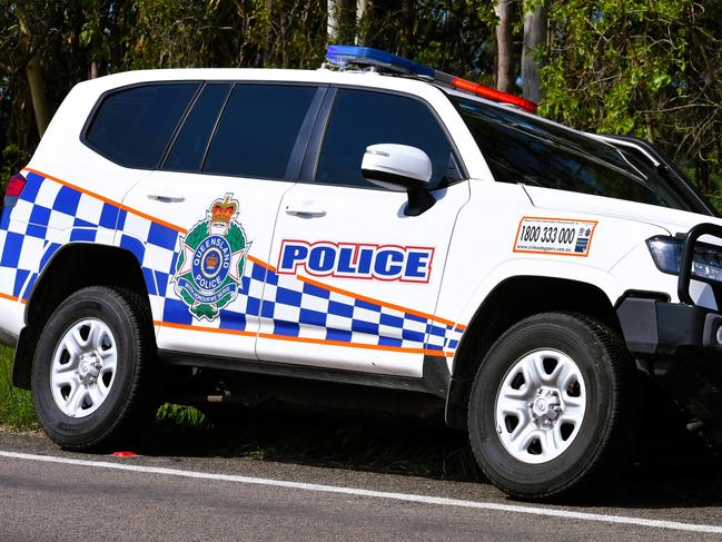 A Queensland Police Service vehicle at an emergency on the Bruce Highway between Townsville and Ingham. Picture: Cameron Bates