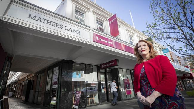 HCC Alderman Louise Bloomfield at Liverpool Street, Hobart. Picture: Chris Kidd