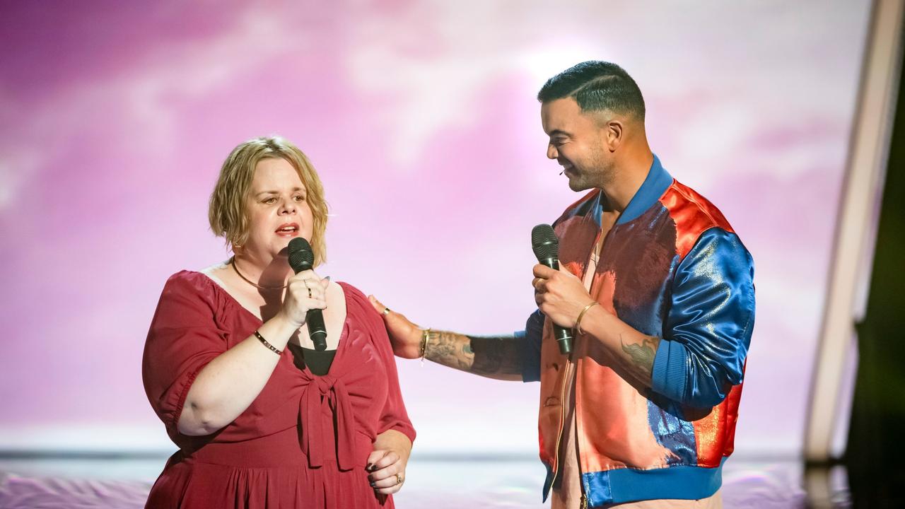 Kingaroy singing teacher Julee-anne Bell performed Climb Ev’ry Mountain side-by-side with Guy Sebastian on the Voice 2021. Photo/Channel 7