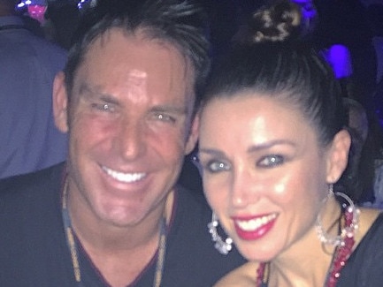 Shane Warne and Dannii Minogue Picture: Instagram SELFIEPIX