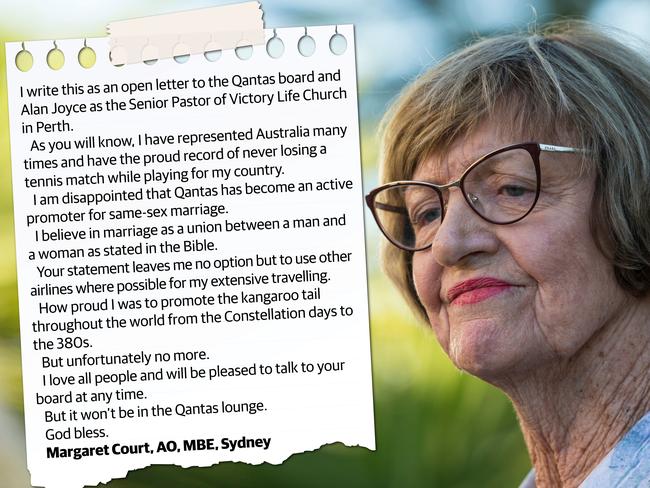 Margaret Court’s letter