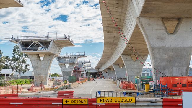 fragment view of the road under construction