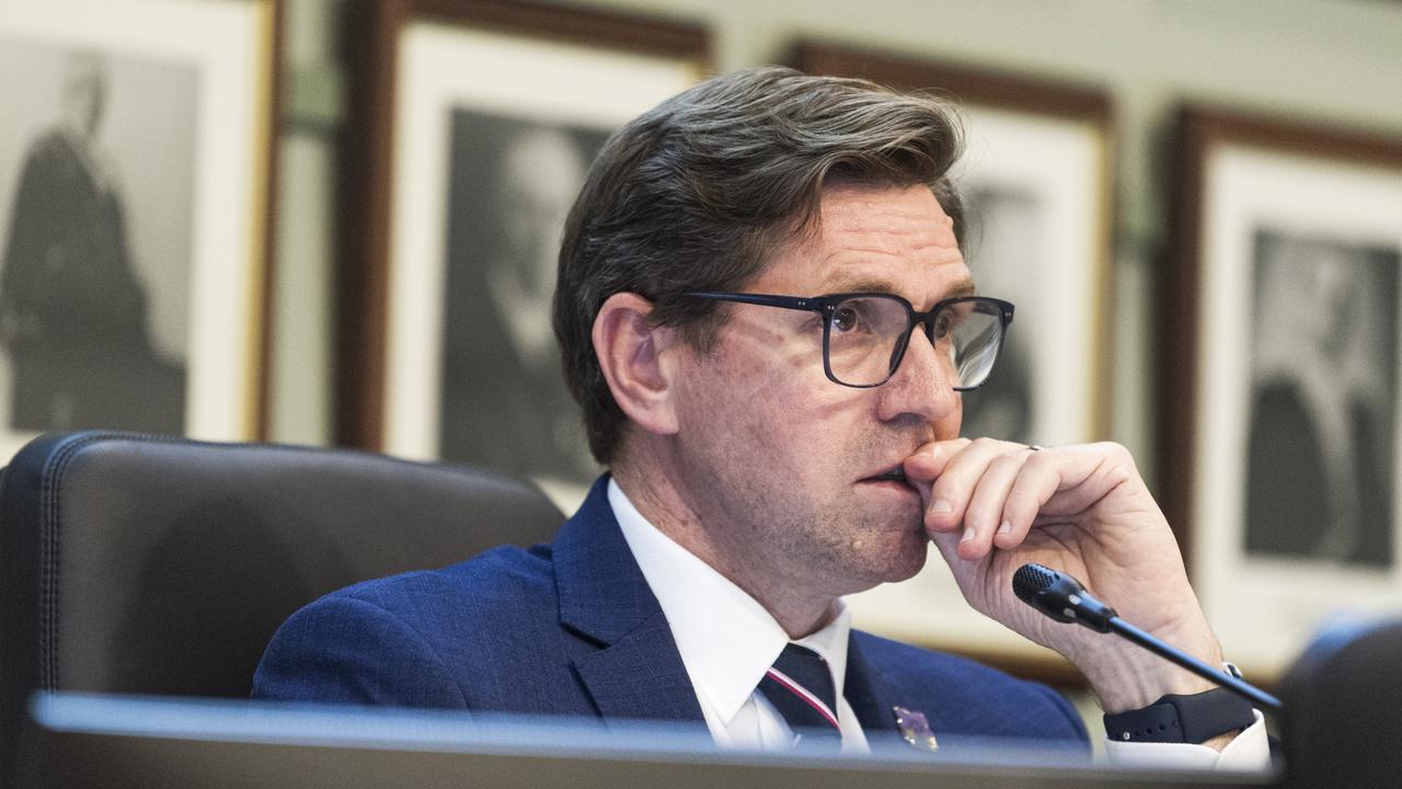 Mayor Geoff McDonald during a council meeting to discuss the future of Toowoomba City Aerodrome (also know as Toowoomba Airport), Tuesday, May 28, 2024. Picture: Kevin Farmer