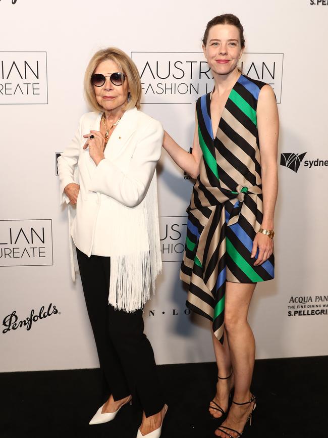 Designer Carla Zampatti and Bianca Spender at the awards. Picture: Getty