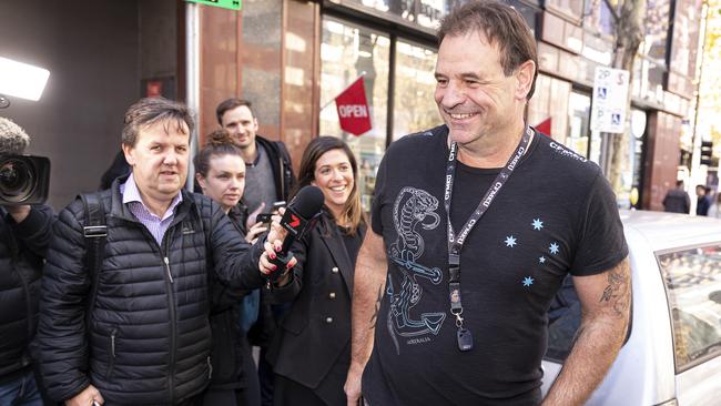 CFMMEU secretary John Setka at the ACTU building in Melbourne. Picture: AAP Image/Daniel Pockett