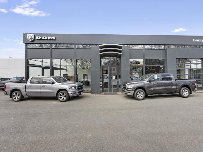 A generationally owned, multimillion dollar piece of land on High St Bendigo has hit the market. The site is tenanted by Poyser Motor Group who own the Nissan and Ram dealerships on the site. Picture: Supplied.