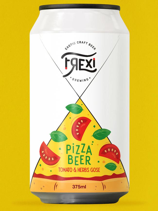 Frexi Brewing’s Pizza Beer, containing tomato, oregano, basil and salt.