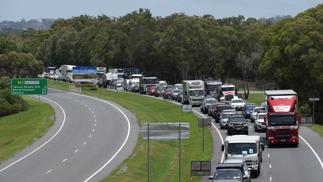 There was chaos on the NSW and Queensland border the last time controls were introduced. Picture: NCA NewsWire / Steve Holland.