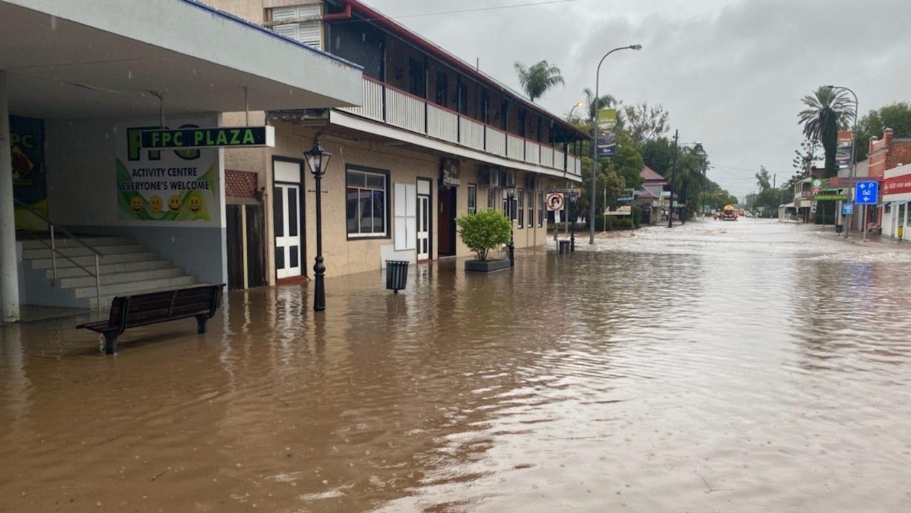 The Laidley CBD was inundated with water after major flooding hit the region during the early hours of May 13, 2022.