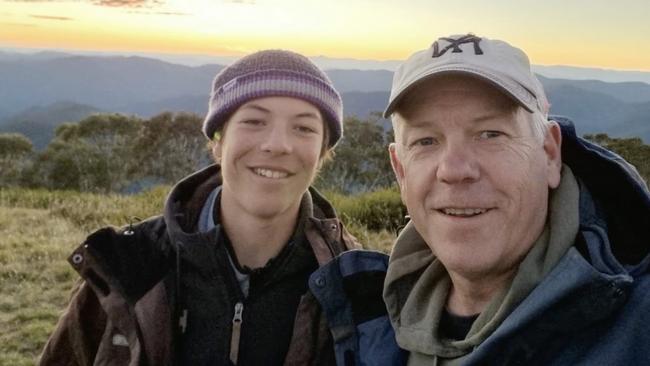 Charlie with his father South Australian Police Commissioner Grant Stevens. Picture: Supplied