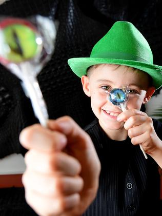 Angus shows off his Croc Candy. Picture: Justin Kennedy