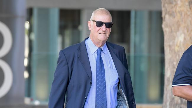 Mark Burgess leaves the Adelaide Magistrates Court after pleading not guilty. Picture: Roy VanDerVegt