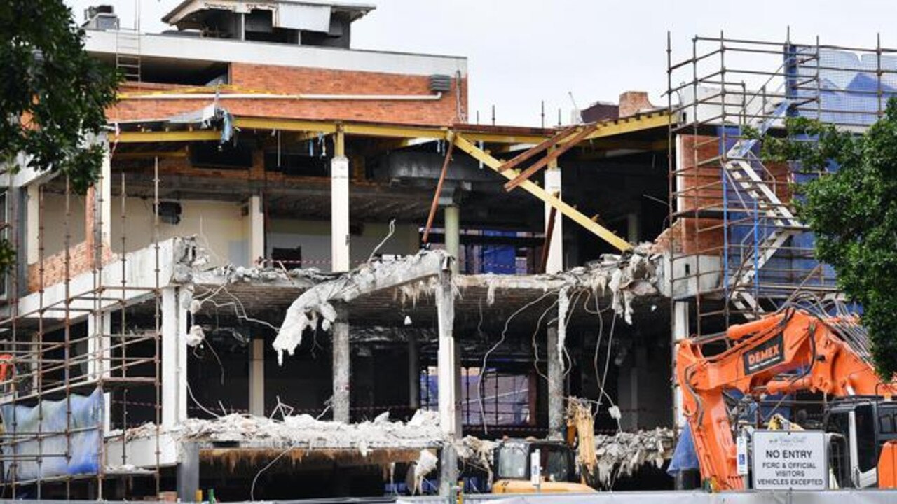 The demolition of Maryborough's old council administration building.