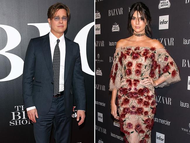 Brad Pitt and Kendall Jenner. Picture: Getty