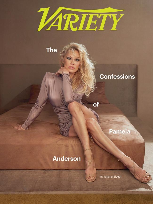 Pamela Anderson revealed her ‘frisky’ night with Julian Assange. Picture: Greg Swales for Variety