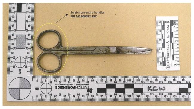 The surgical scissors Kumanjayi Walker was holding when he was shot.