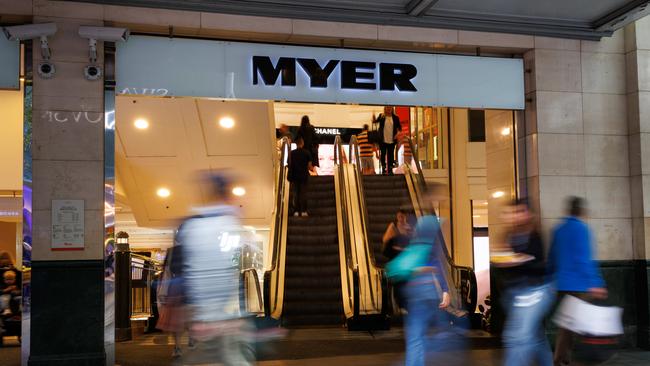 Myer could double the size of its business through the tie-up with Solomon Lew’s Apparel Brands. Picture: NCA NewsWire